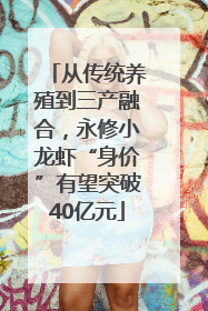 从传统养殖到三产融合，永修小龙虾“身价”有望突破40亿元