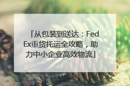 从包装到送达：FedEx重货托运全攻略，助力中小企业高效物流