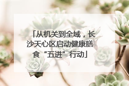 从机关到全域，长沙天心区启动健康膳食“五进”行动