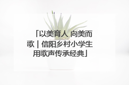 以美育人 向美而歌｜信阳乡村小学生用歌声传承经典