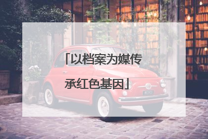 以档案为媒传承红色基因