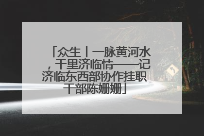 众生丨一脉黄河水，千里济临情——记济临东西部协作挂职干部陈姗姗