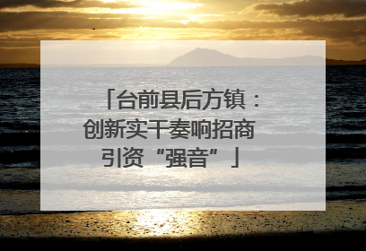 台前县后方镇：创新实干奏响招商引资“强音”