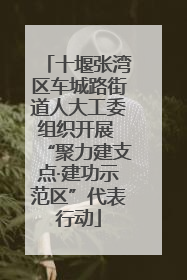 十堰张湾区车城路街道人大工委组织开展 “聚力建支点·建功示范区”代表行动