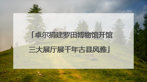 卓尔捐建罗田博物馆开馆 三大展厅展千年古县风雅