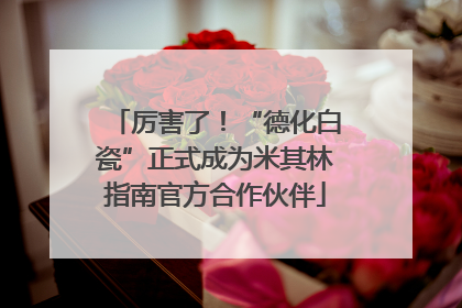 厉害了！“德化白瓷”正式成为米其林指南官方合作伙伴