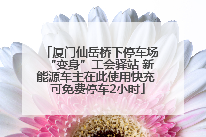 厦门仙岳桥下停车场“变身”工会驿站 新能源车主在此使用快充 可免费停车2小时