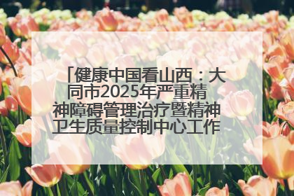 健康中国看山西：大同市2025年严重精神障碍管理治疗暨精神卫生质量控制中心工作培训班开班