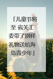 儿童节将至 省关工委带了别样礼物送给海岛青少年