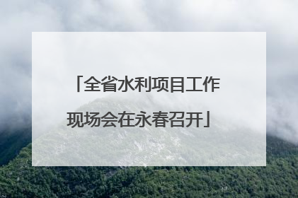 全省水利项目工作现场会在永春召开