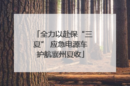 全力以赴保“三夏” 应急电源车护航襄州夏收