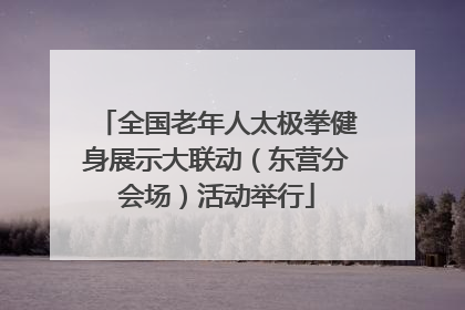 全国老年人太极拳健身展示大联动（东营分会场）活动举行