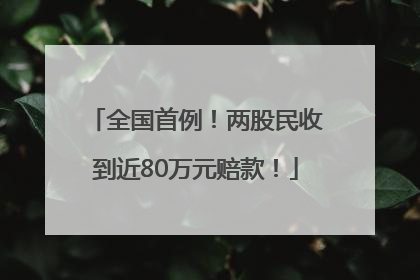 全国首例！两股民收到近80万元赔款！