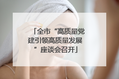 全市“高质量党建引领高质量发展”座谈会召开