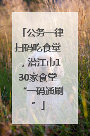 公务一律扫码吃食堂，潜江市130家食堂“一码通刷”