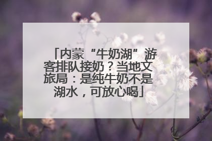 内蒙“牛奶湖”游客排队接奶？当地文旅局：是纯牛奶不是湖水，可放心喝