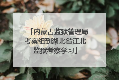 内蒙古监狱管理局考察组到湖北省江北监狱考察学习