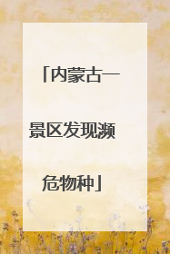 内蒙古一景区发现濒危物种