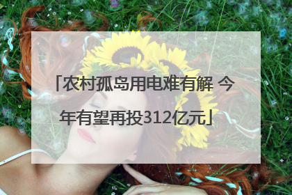 农村孤岛用电难有解 今年有望再投312亿元