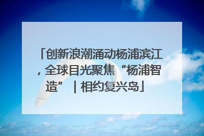 创新浪潮涌动杨浦滨江，全球目光聚焦“杨浦智造”｜相约复兴岛
