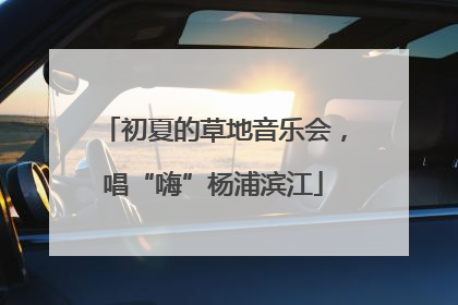 初夏的草地音乐会，唱“嗨”杨浦滨江
