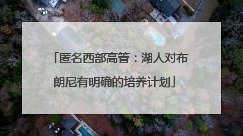 匿名西部高管：湖人对布朗尼有明确的培养计划
