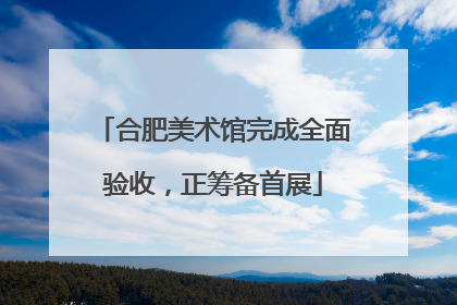 合肥美术馆完成全面验收，正筹备首展