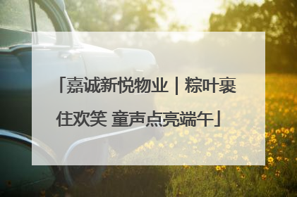 嘉诚新悦物业｜粽叶裹住欢笑 童声点亮端午