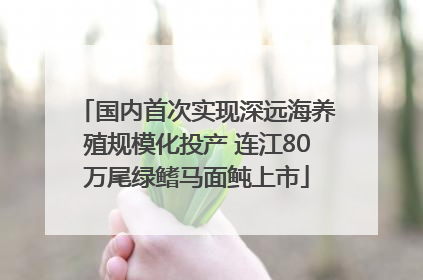 国内首次实现深远海养殖规模化投产 连江80万尾绿鳍马面鲀上市