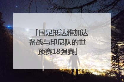 国足抵达雅加达备战与印尼队的世预赛18强赛