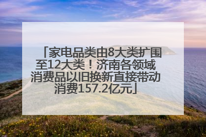 家电品类由8大类扩围至12大类！济南各领域消费品以旧换新直接带动消费157.2亿元