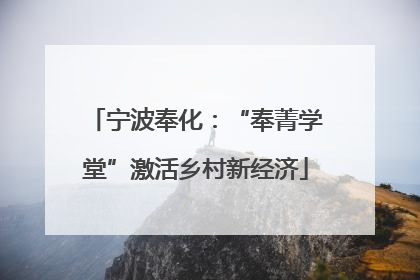 宁波奉化：“奉菁学堂”激活乡村新经济