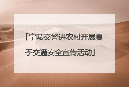 宁陵交警进农村开展夏季交通安全宣传活动