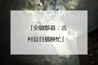 安徽黟县：古村夏日插秧忙