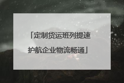 定制货运班列提速 护航企业物流畅通