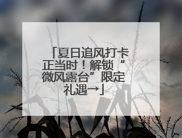 夏日追风打卡正当时！解锁“微风露台”限定礼遇→