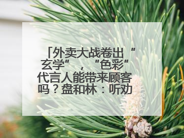 外卖大战卷出“玄学”，“色彩”代言人能带来顾客吗？盘和林：听劝的企业是好企业