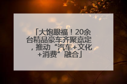 大饱眼福！20余台精品豪车齐聚嘉定，推动“汽车+文化+消费”融合
