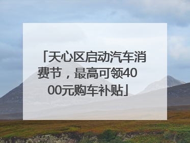 天心区启动汽车消费节，最高可领4000元购车补贴