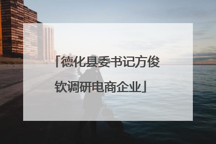 德化县委书记方俊钦调研电商企业