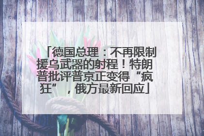 德国总理：不再限制援乌武器的射程！特朗普批评普京正变得“疯狂”，俄方最新回应