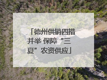 德州供销四措并举 保障“三夏”农资供应