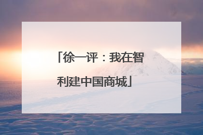 徐一评：我在智利建中国商城