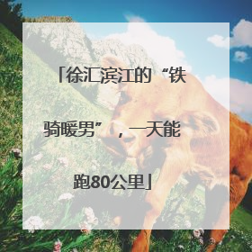 徐汇滨江的“铁骑暖男”，一天能跑80公里