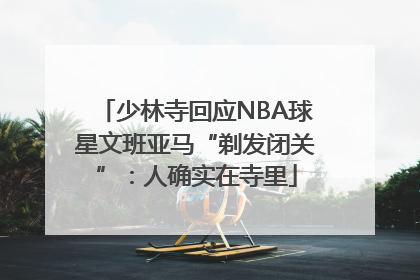 少林寺回应NBA球星文班亚马“剃发闭关”：人确实在寺里