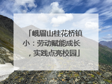 峨眉山桂花桥镇小：劳动赋能成长，实践点亮校园