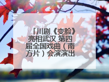 川剧《变脸》亮相武汉 第四届全国戏曲（南方片）会演演出过半频掀热潮