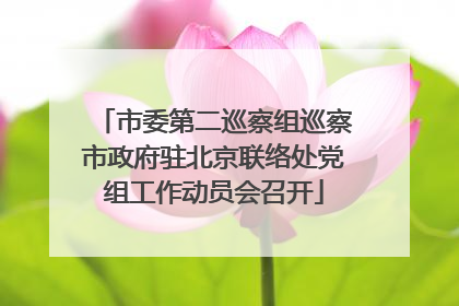 市委第二巡察组巡察市政府驻北京联络处党组工作动员会召开