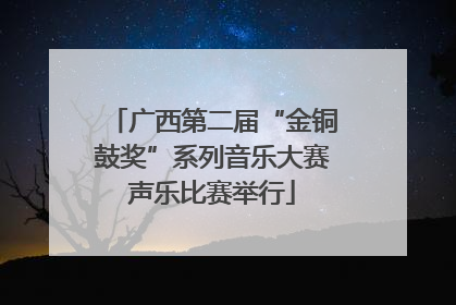 广西第二届“金铜鼓奖”系列音乐大赛声乐比赛举行