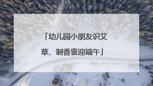 幼儿园小朋友识艾草、制香囊迎端午